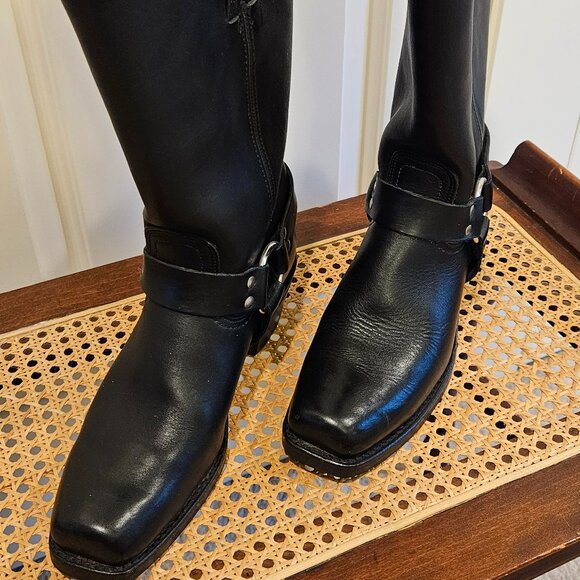 Women's Frye Black leather harness boot - Picture 2 of 9